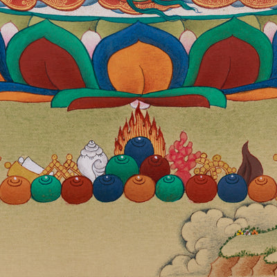 Traditional Manjushri With Mitrupa Thangka | A Gateway to Insight