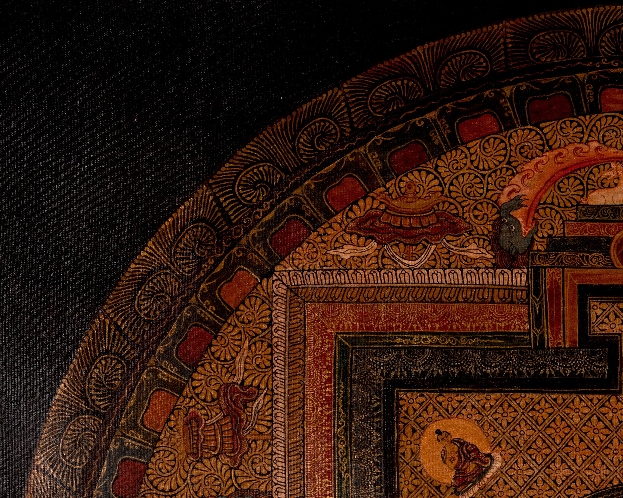 Amitayus Buddha Mandala | Traditional Tibetan Thangka | Wall Decors