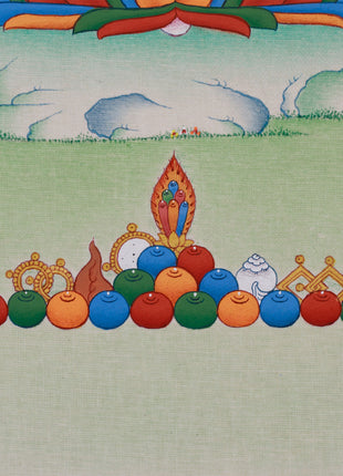 Tibetan Bhaisajyaguru Thangka | Symbol of Healing and Compassion