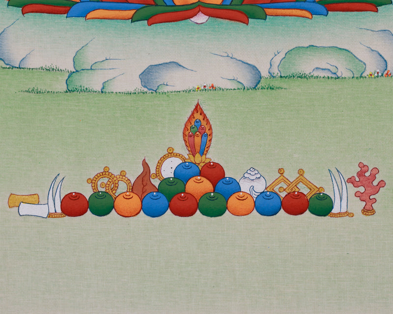 Tibetan Bhaisajyaguru Thangka | Symbol of Healing and Compassion