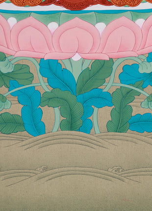 Buddha of Infinite Light - Red Amitabha Buddha Thangka