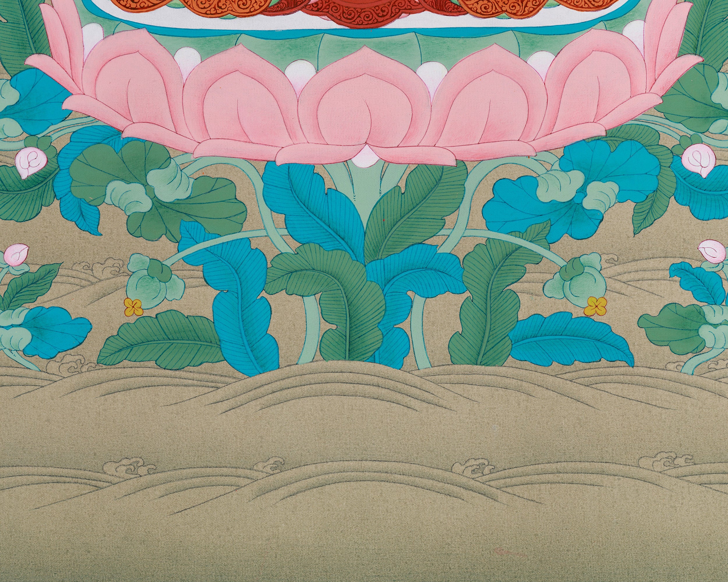 Buddha of Infinite Light - Red Amitabha Buddha Thangka