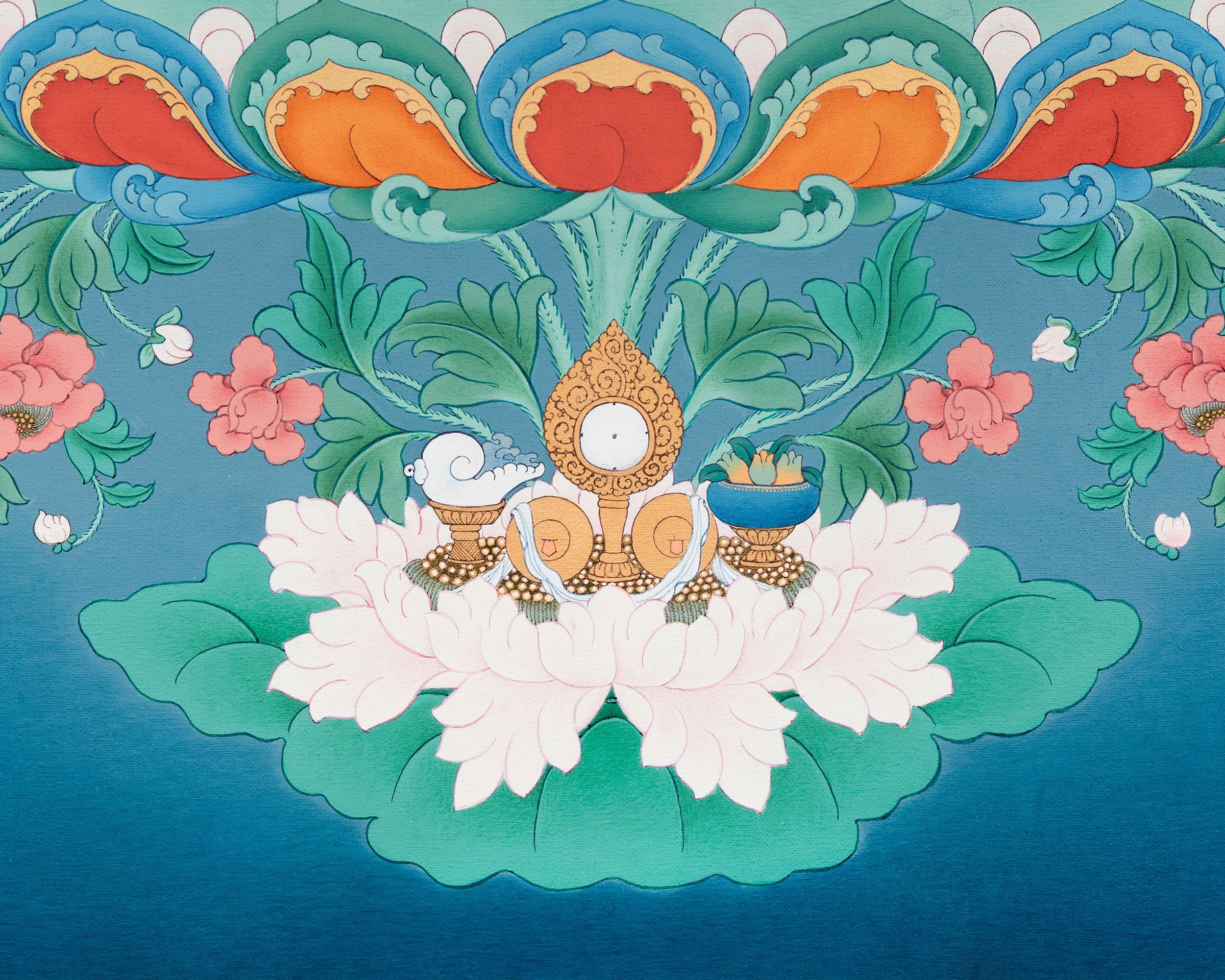 4-Armed Avalokiteshvara Print | Guardian of Compassion | Bodhisattva Artwork