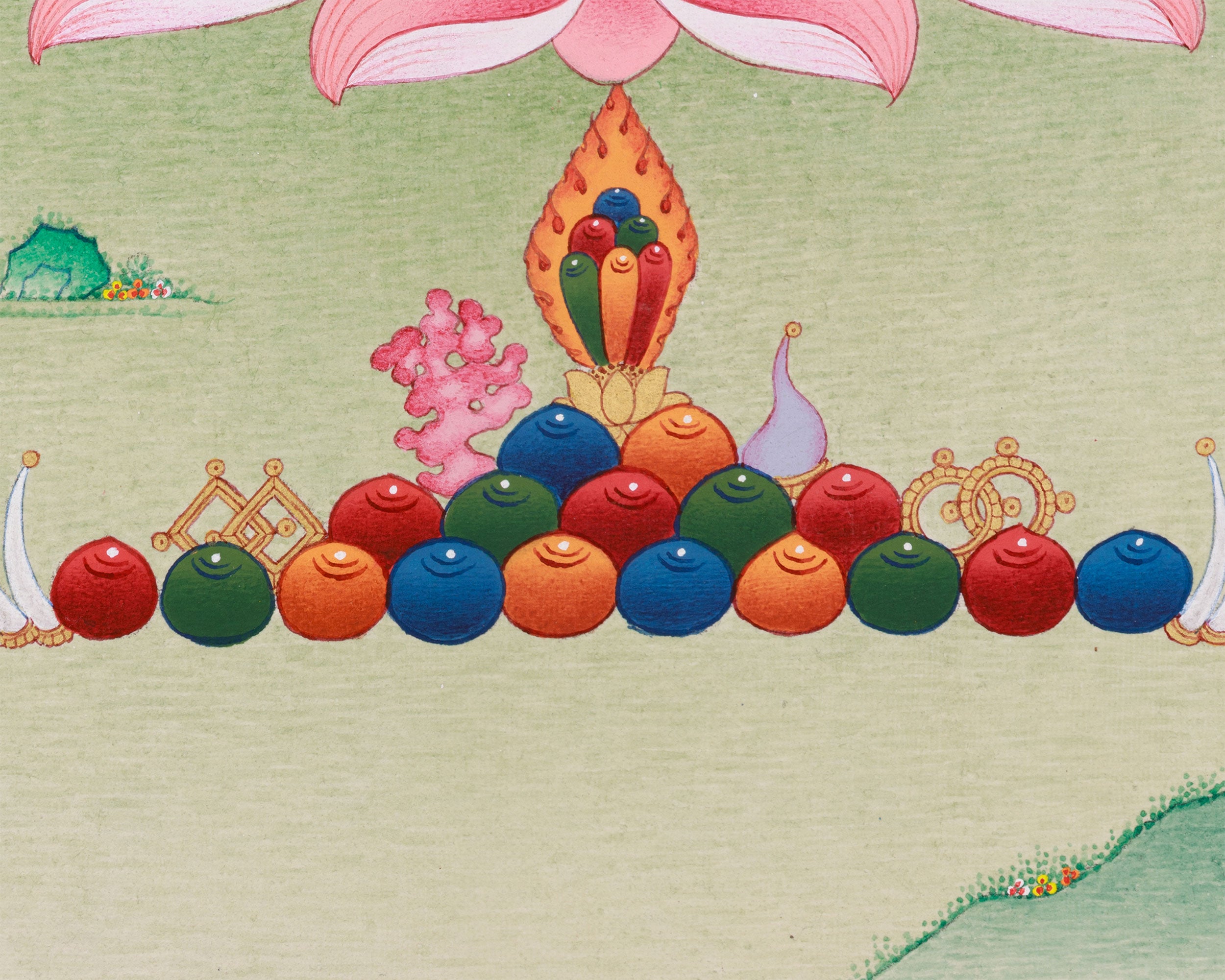 3D Stone Rinpoche Consort, Mandarva Thangka | Tibetan Wisdom Dakini