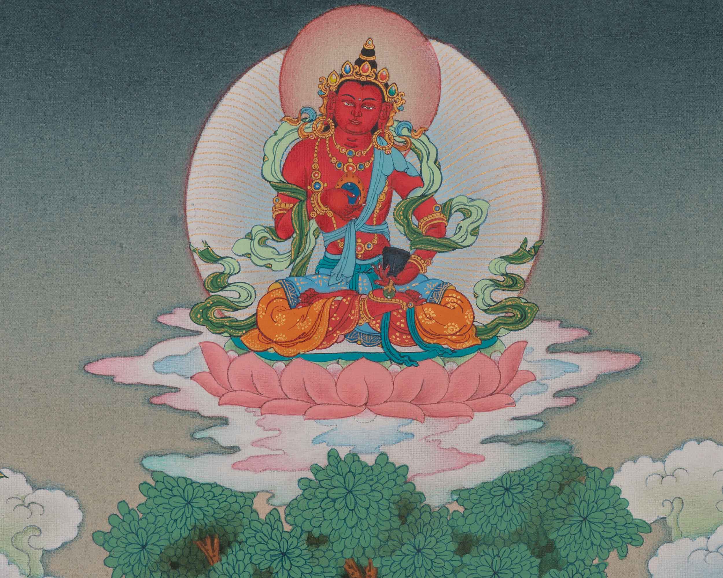 White Mahakala Art | Symbol of Prosperity and Protection | Spiritual Thangka