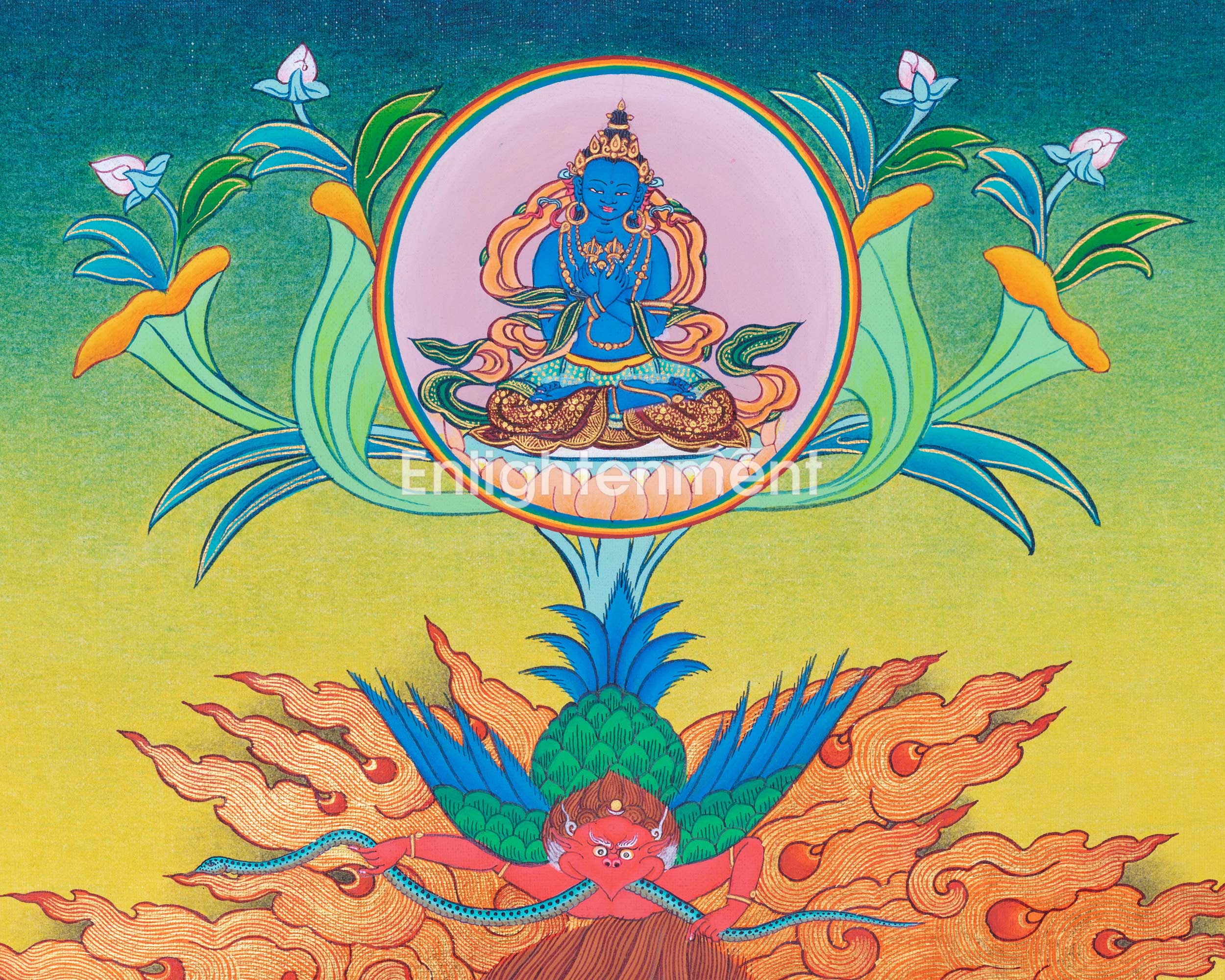 Shakyapa Mahakala Buddhism Thangka | Tibetan Buddhism Protector Deity Thangka Art