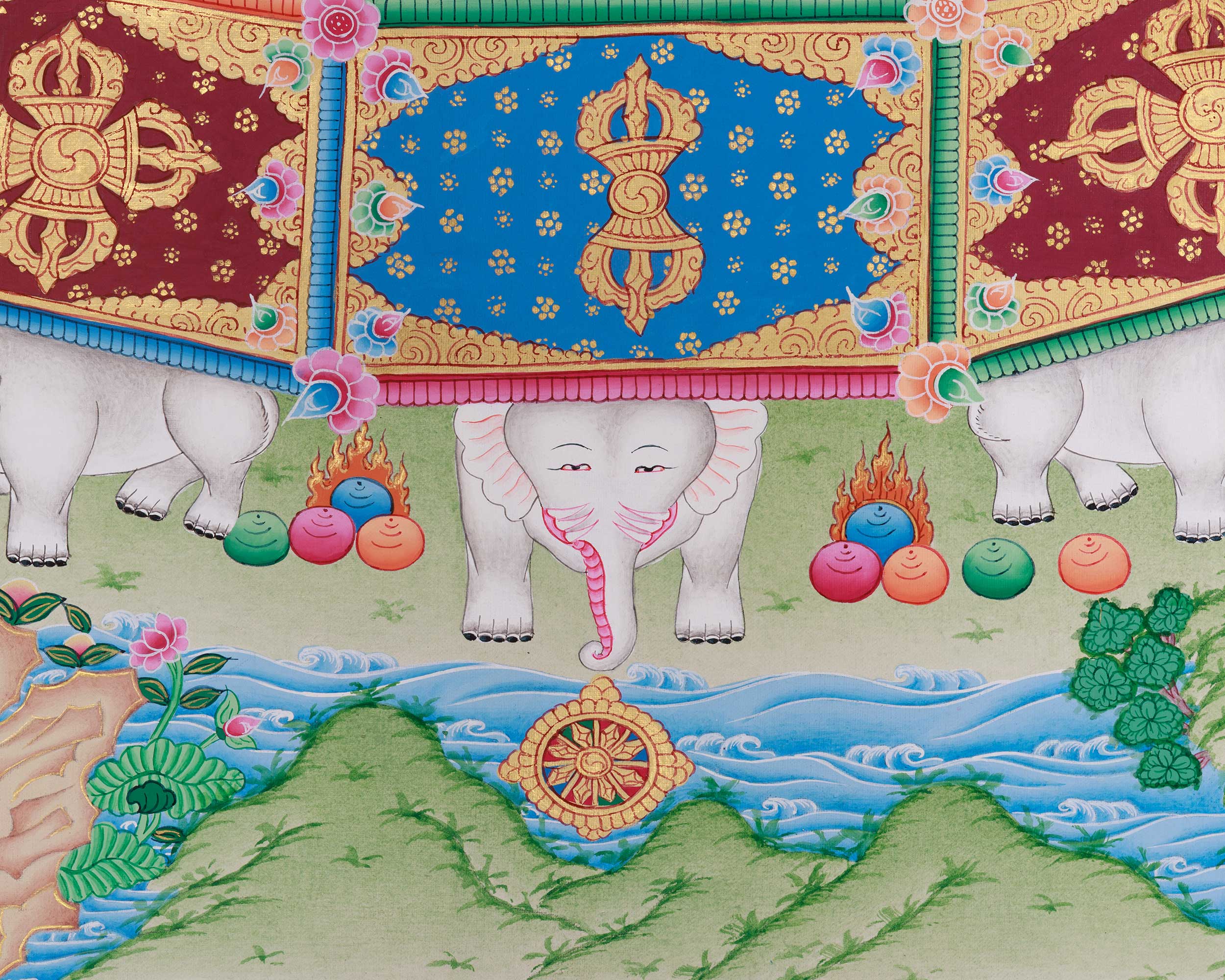 Vajrasattva Buddha Thangka | A Sacred Representation of Purification and Enlightenment