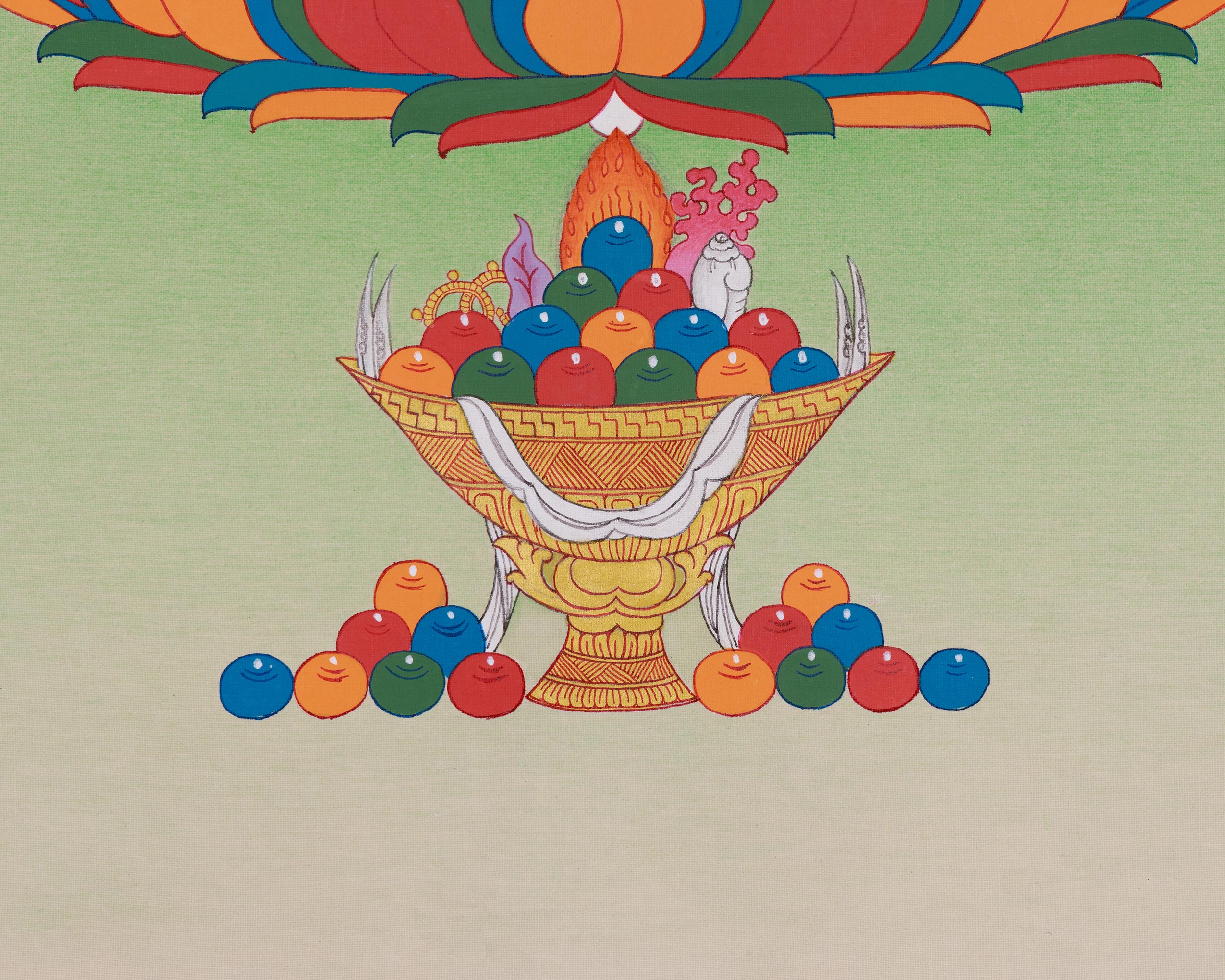 Seven-Eyed Sita Tara Thangka | A Spiritual Artwork of the Goddess White Tara