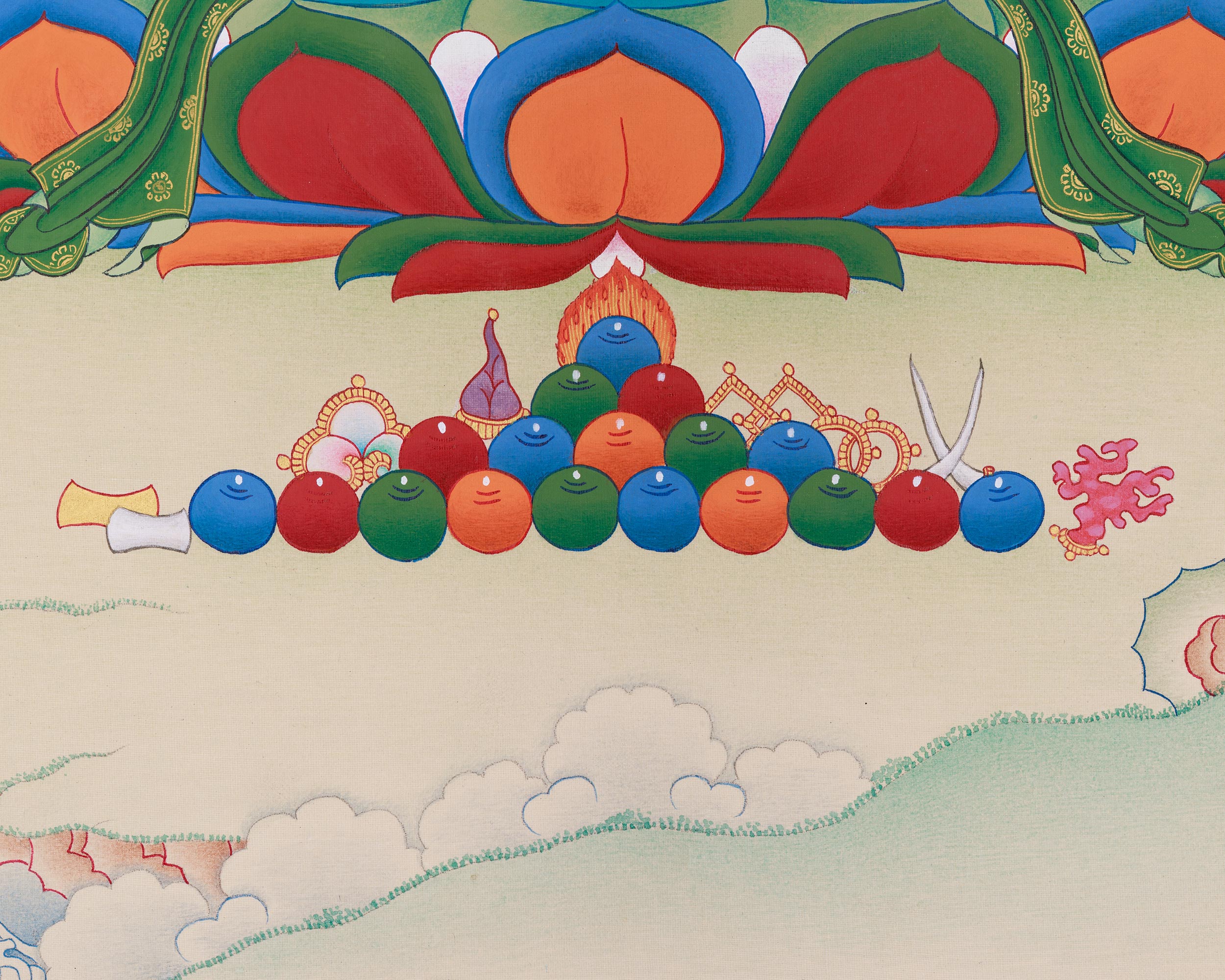 Hand-Painted Buddha Amitayus Thangka | Symbol of Long Life and Enlightened Grace