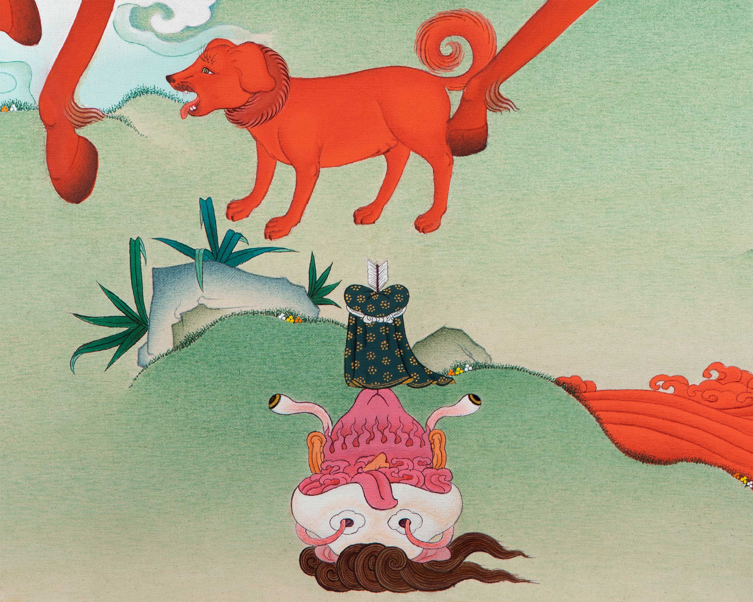 Sonrig Chegha Thangka Print | The Divine Guardian of the Faith | Spiritual Wall Decoration
