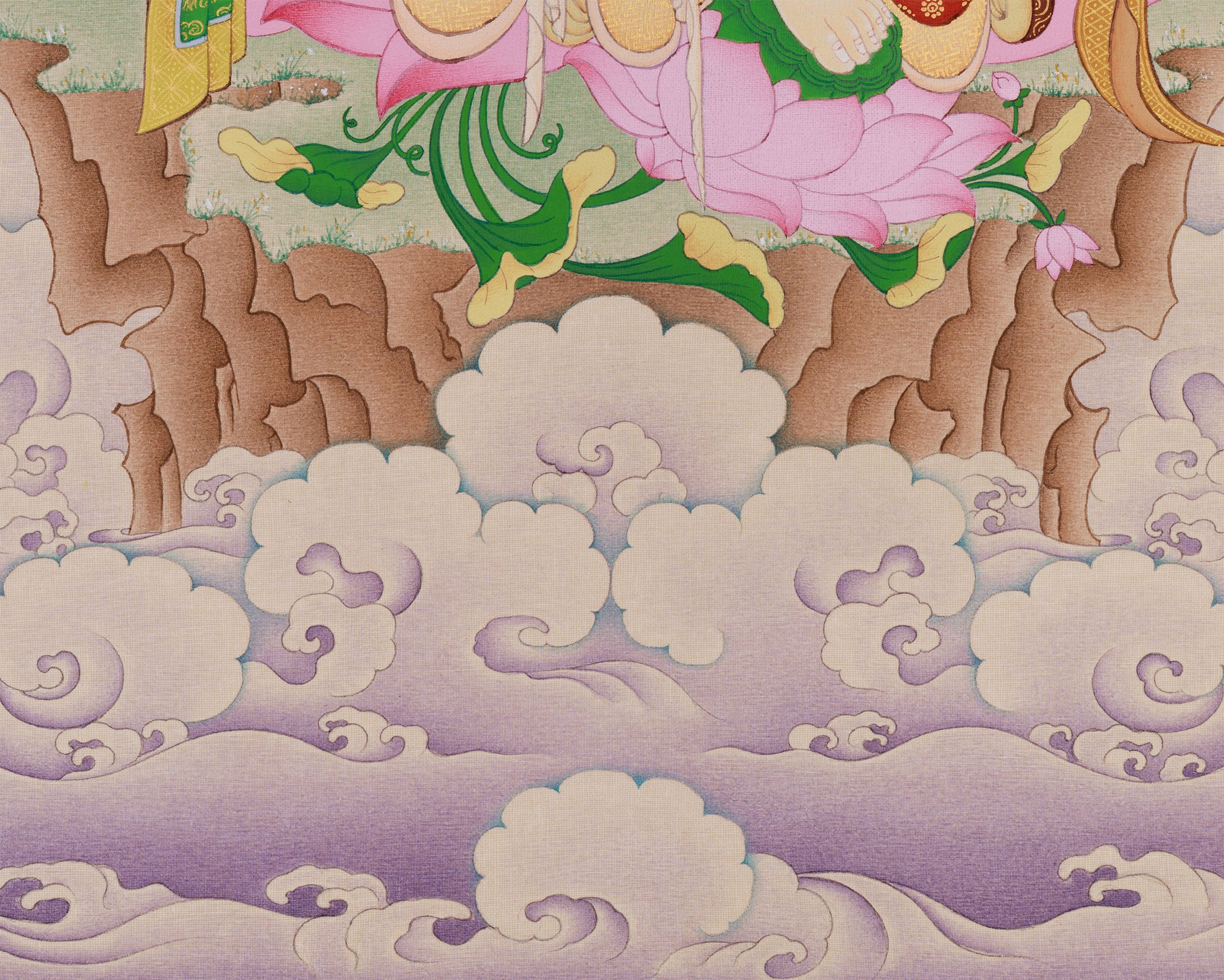 Bodhisattva Kshitigarbha Thangka Print | Protector of the Realms