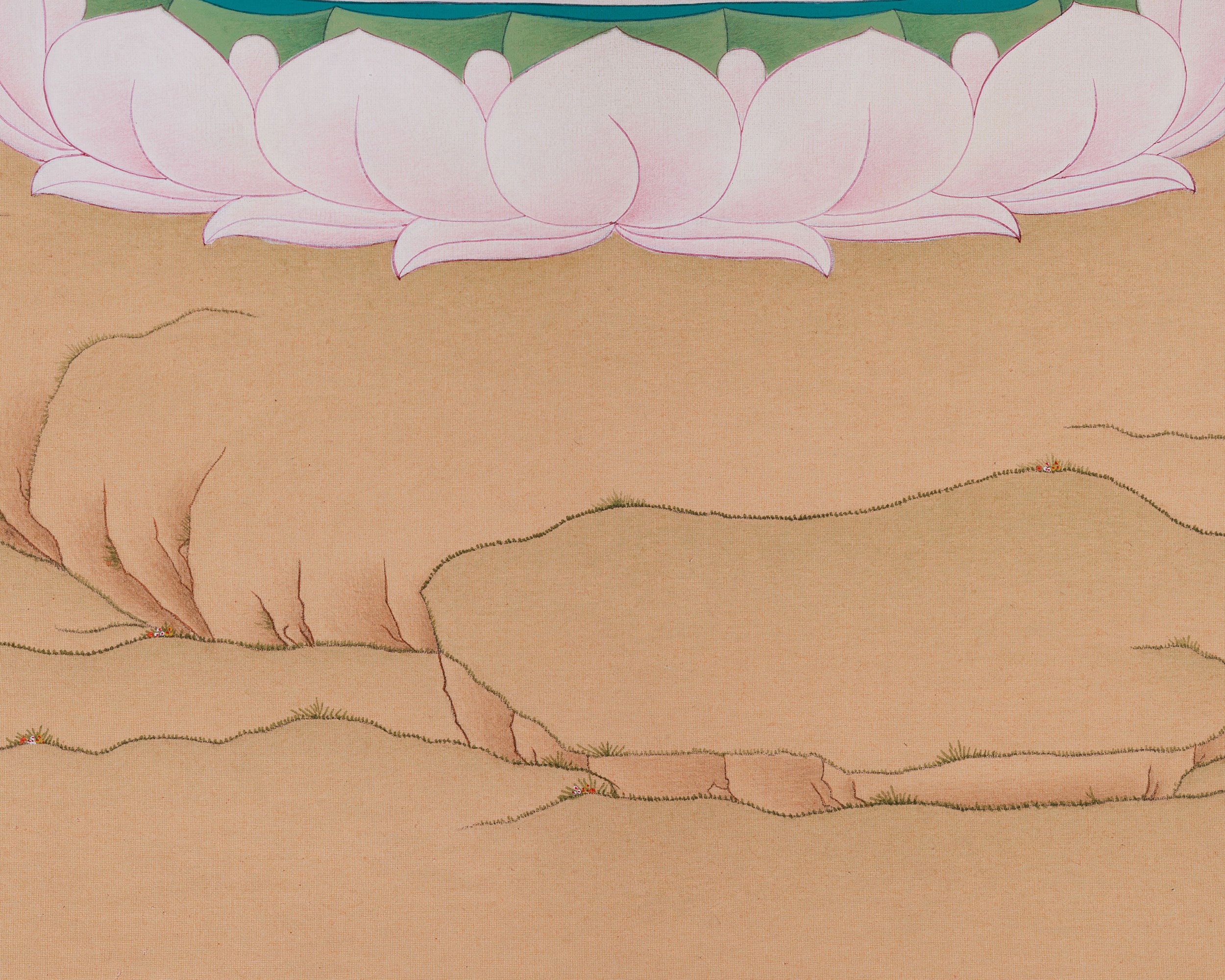 Namo Gautama Buddha | Minimal Thangka Painting