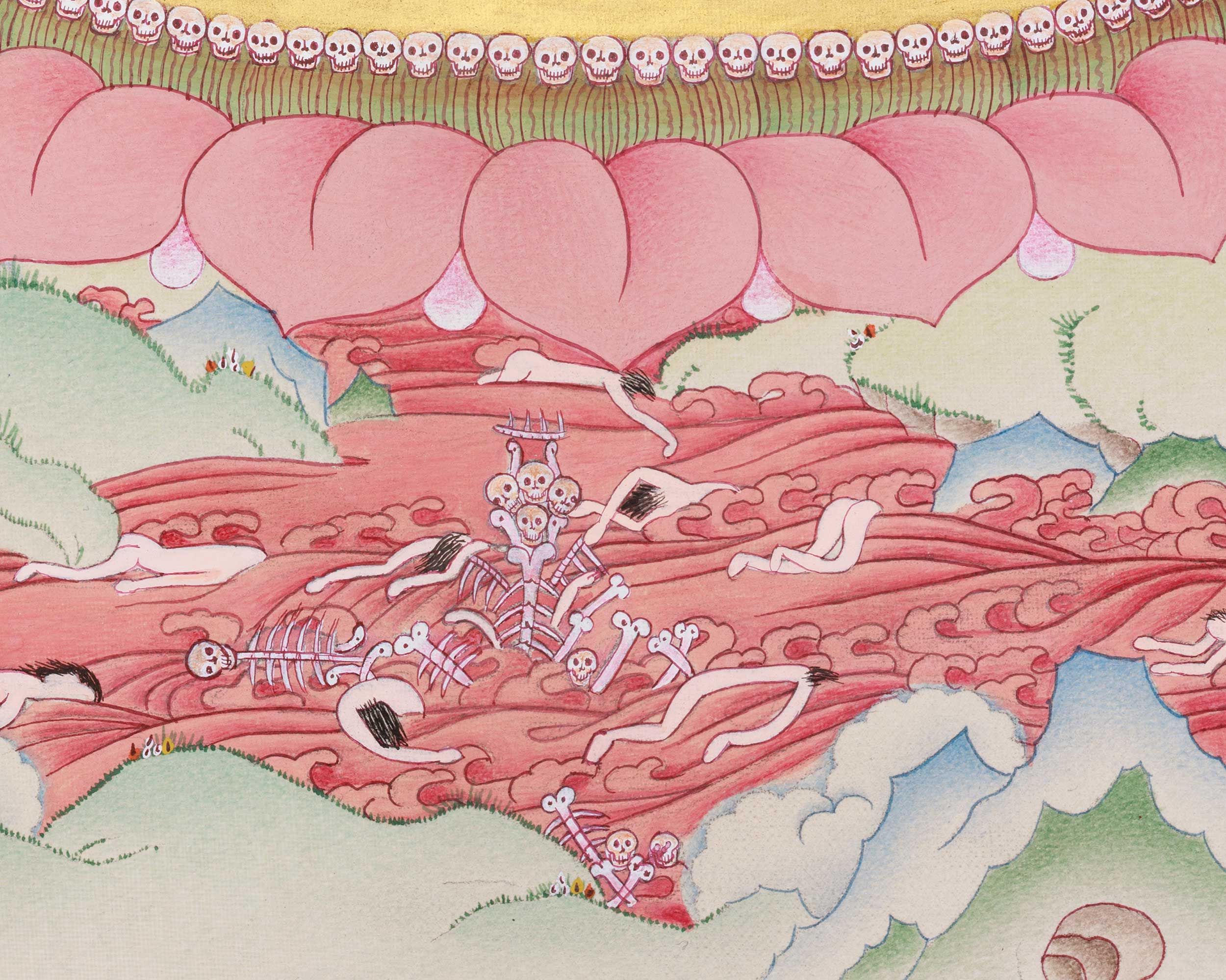 Chitipati Thangka Painting | Lord of the Cemetery