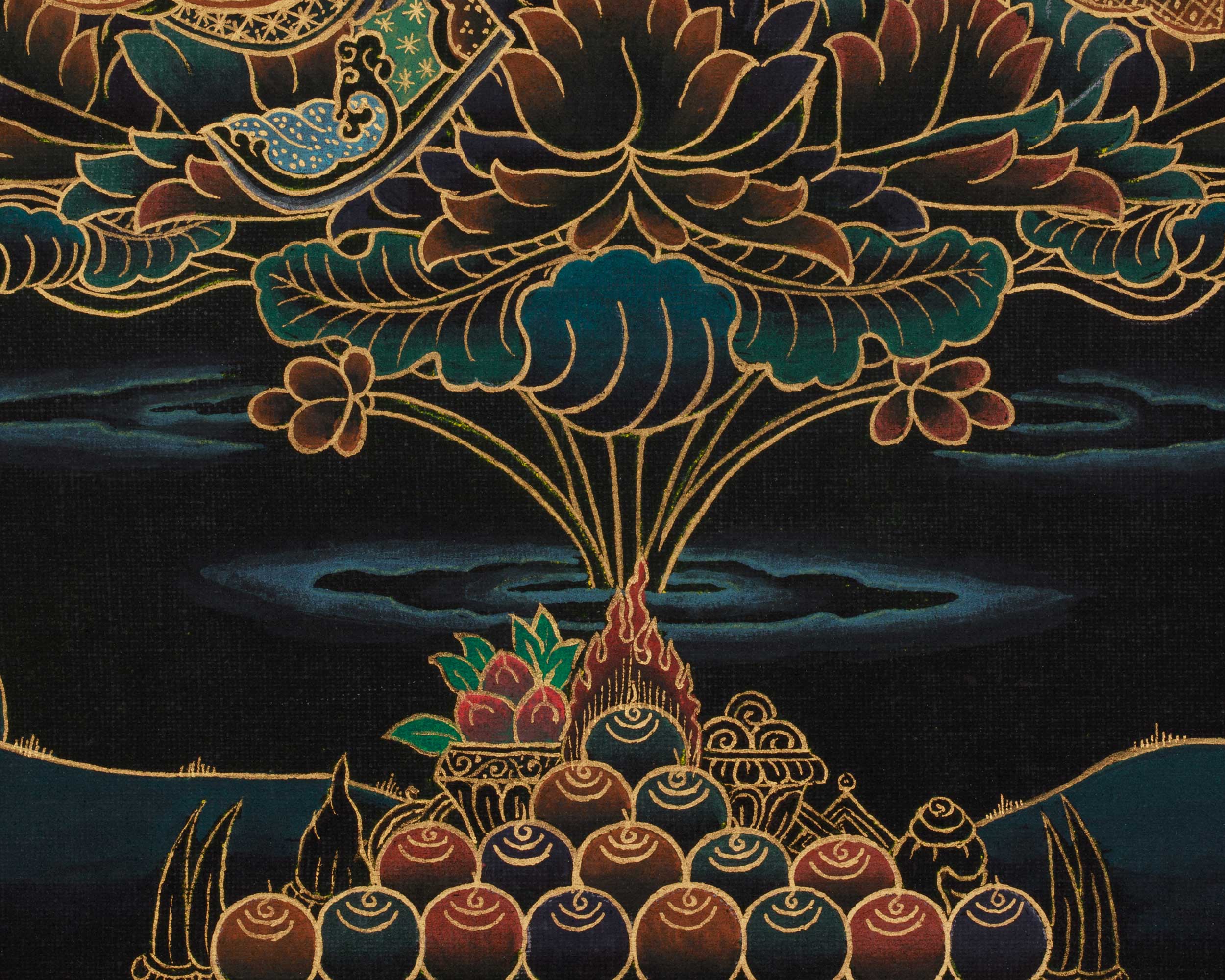 Traditional Thangka of Guru Rinpoche | The Founder of Tibetan Buddhism