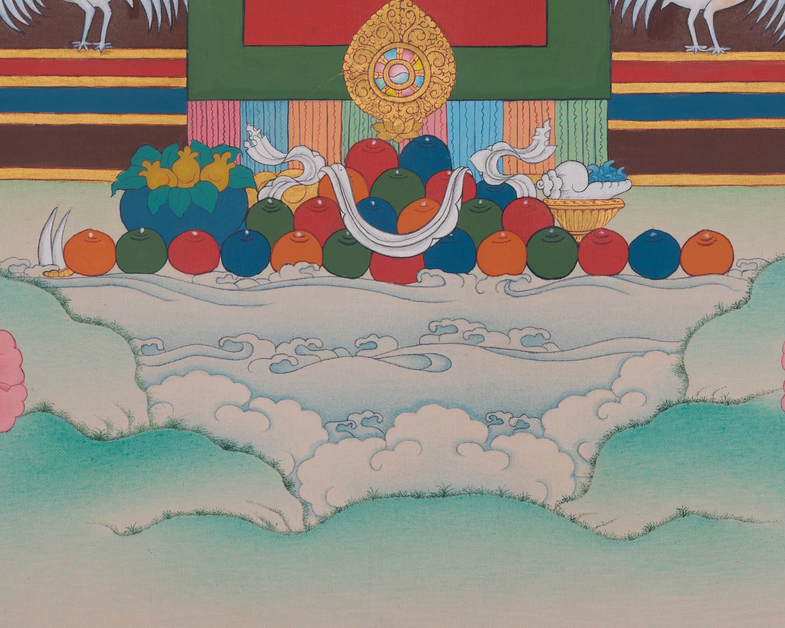 Amitabha Buddha Sacred Thangka | Pure Land Buddhist Enlightenment Art