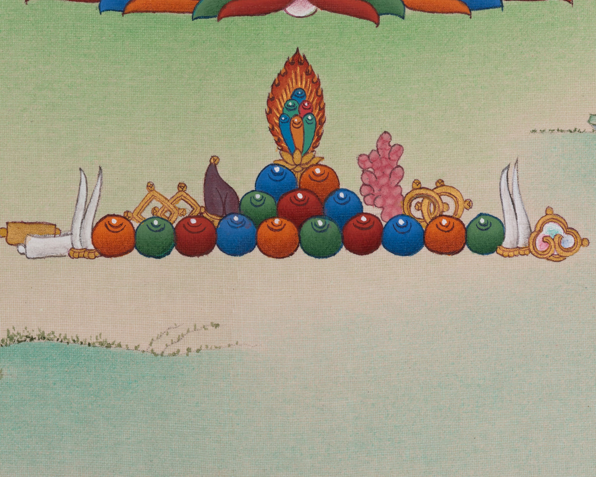 Ratnasambhava Buddha Thangka | The Buddha of Generosity and Equality