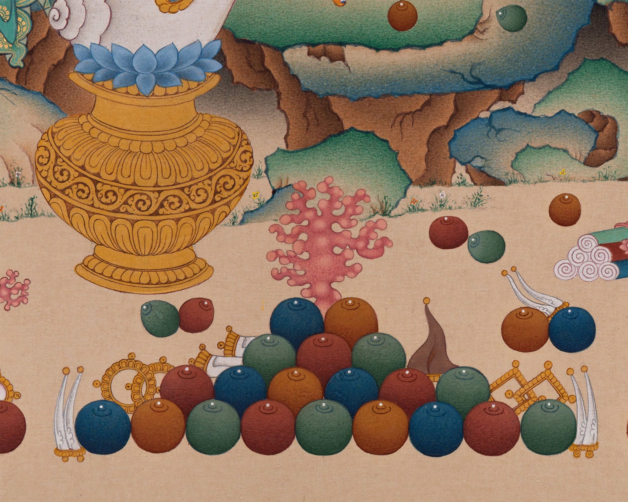 Manifest Financial Blessings with the Guardian of Wealth Dzambhala Thangka