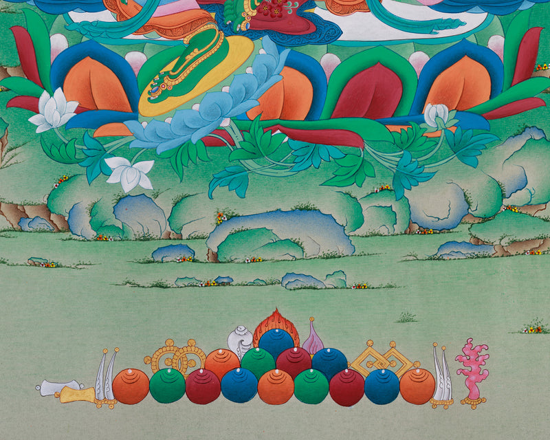 Buddhist Shyama Tara Thangka | Green Tara, The Enlightened Goddess of Compassion