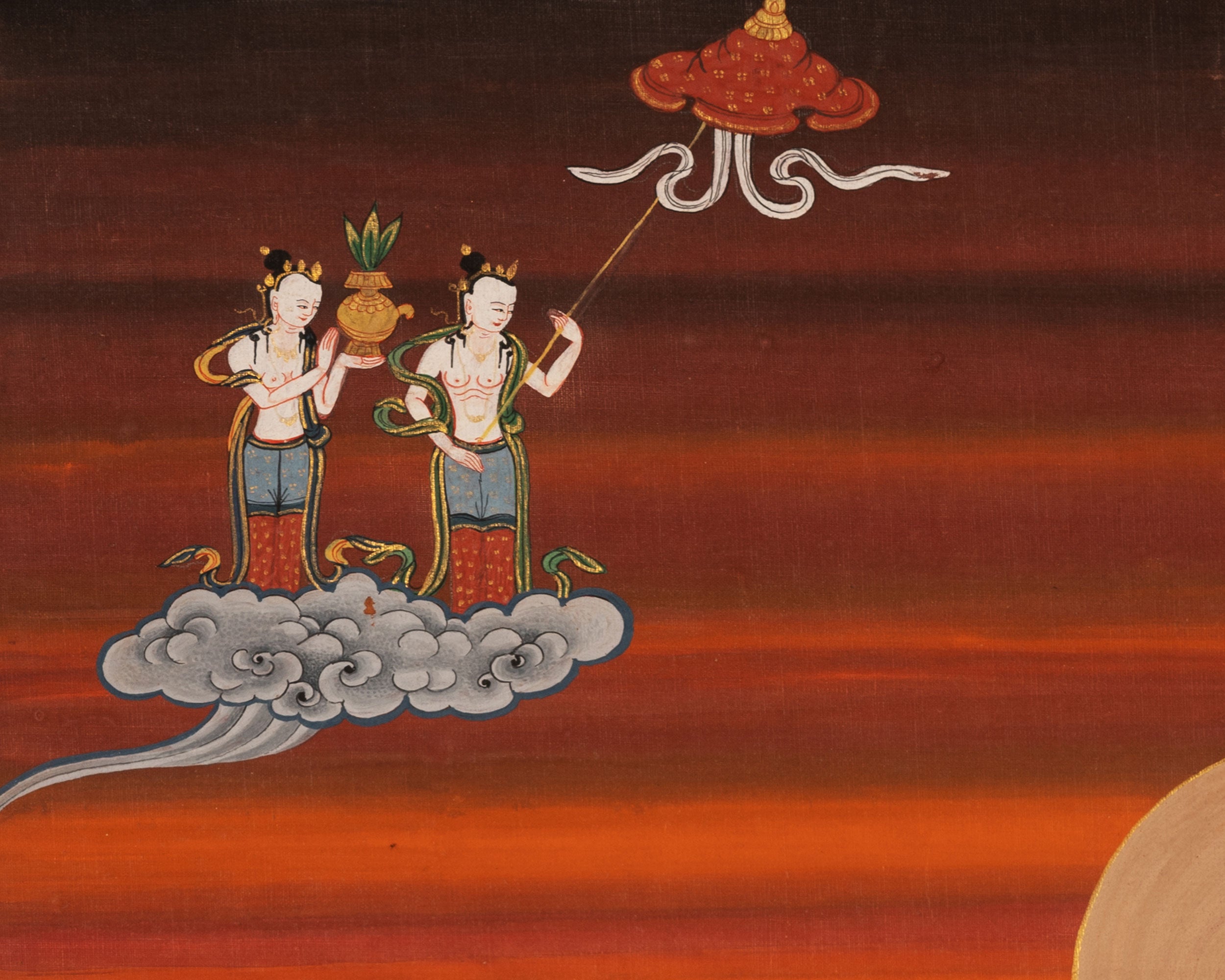 Hand-Painted Dipankara Buddha Thangka | Enlightened One of the Past