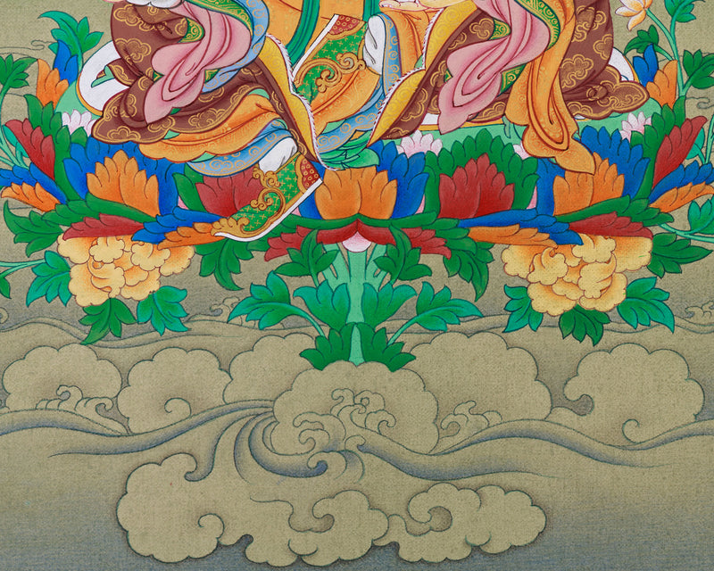 Guru Rinpoche Thangka | Hand-Painted Traditional Tibetan Artwork