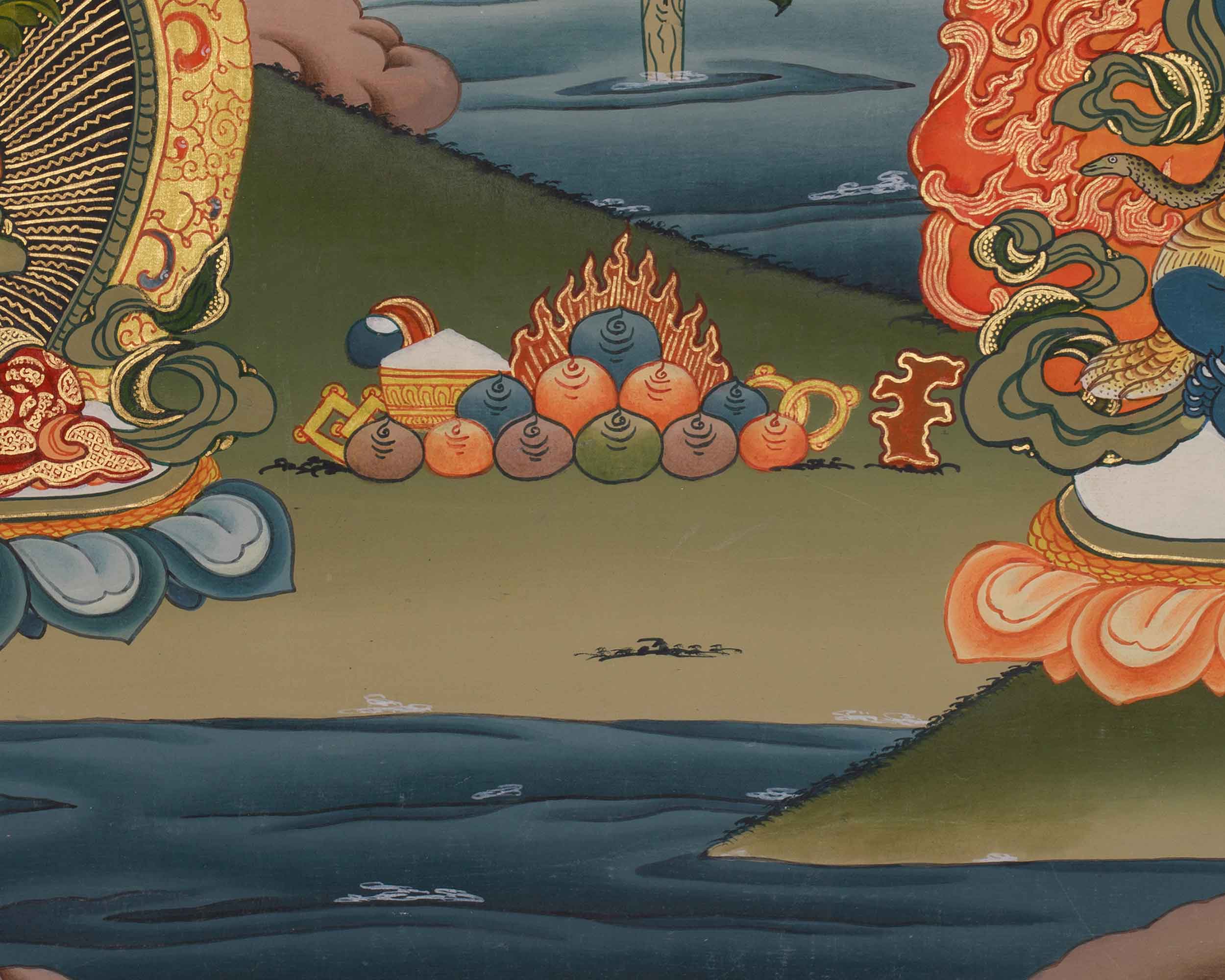 Divine Compassion Thangka Of Chenrezig | Avalokiteshvara Thangka | Tibetan Spiritual Art