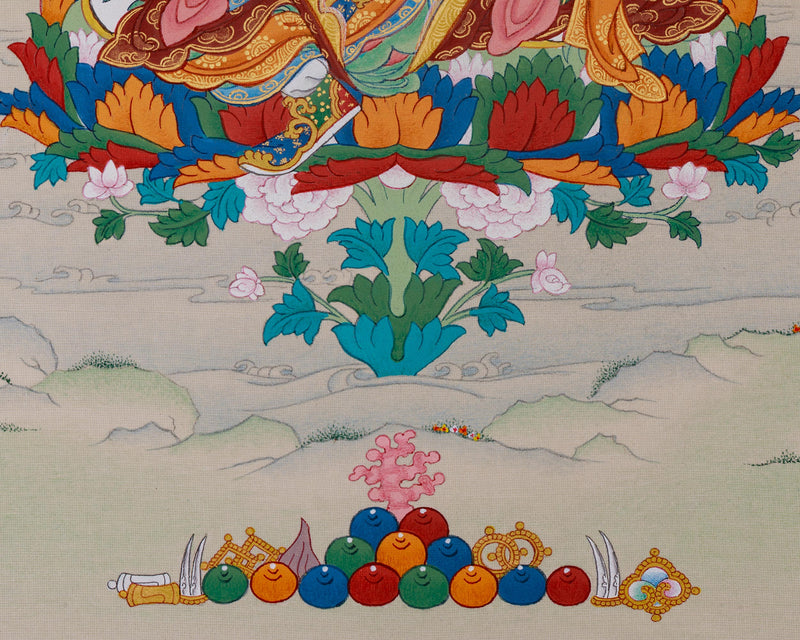 Wrathful Deity, Padmasambhava Thangka - The Second Buddha