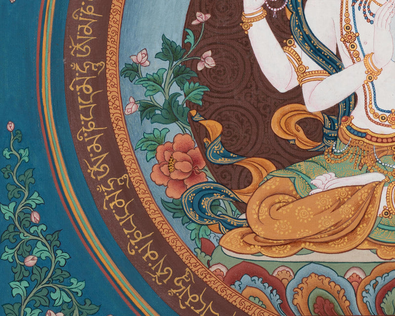 Chenresig Mantra-Mandala Thangka