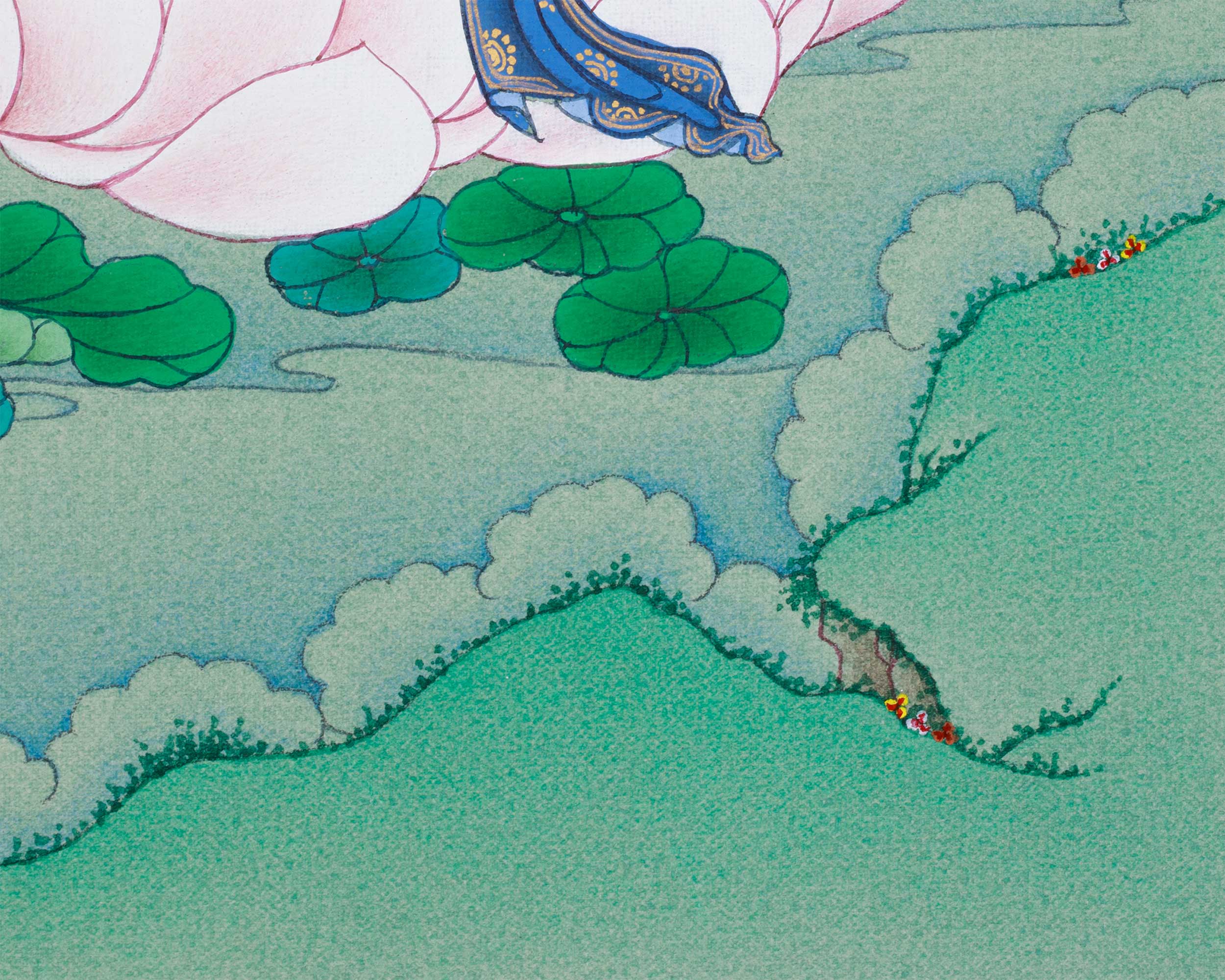 Sacred Manjushri Wisdom Artwork | Tibetan Bodhisattva of Clarity