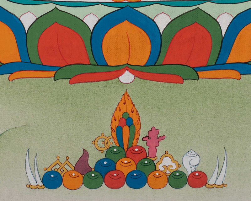 The Vajra Holder, Vajradhara | Buddhist Thangka Painting | Spiritual Hand Painted Canvas Art