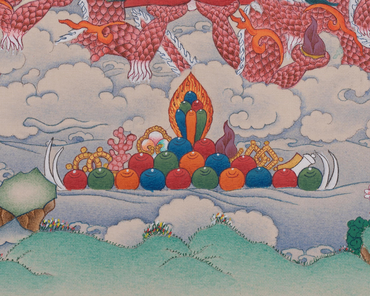 Cundi Buddhist Art | Sacred Tibetan Thangka of Wisdom and Purification