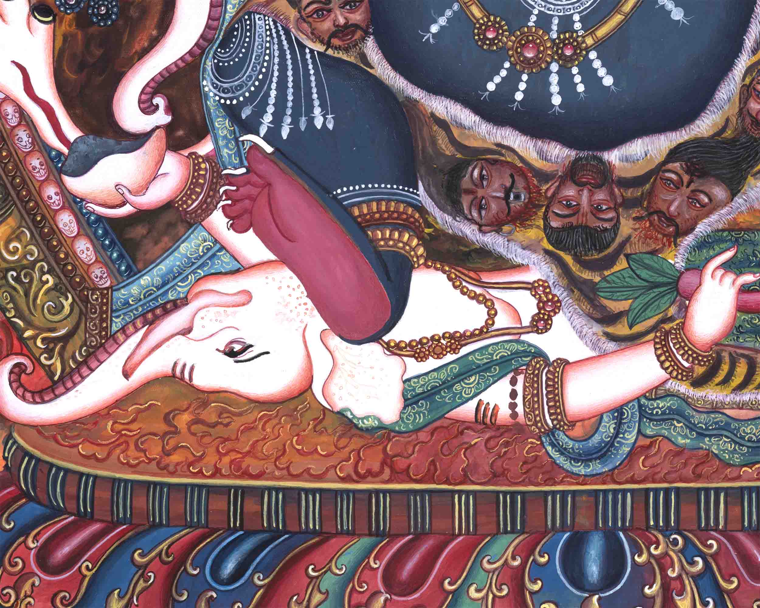 Mahakala Thangka Print | The Buddhist Wrathful Deity | Traditional Wall Decors