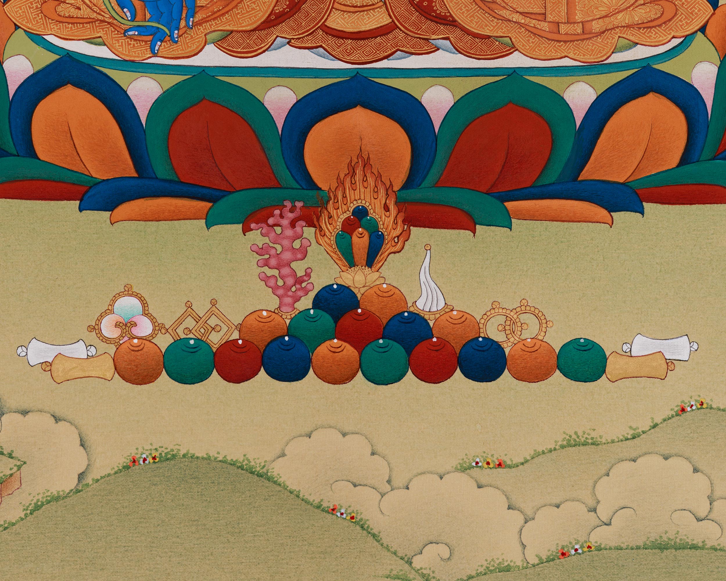 Exclusive Thangka of Healer Medicine Buddha | The Divine Buddha of Healing and Protection