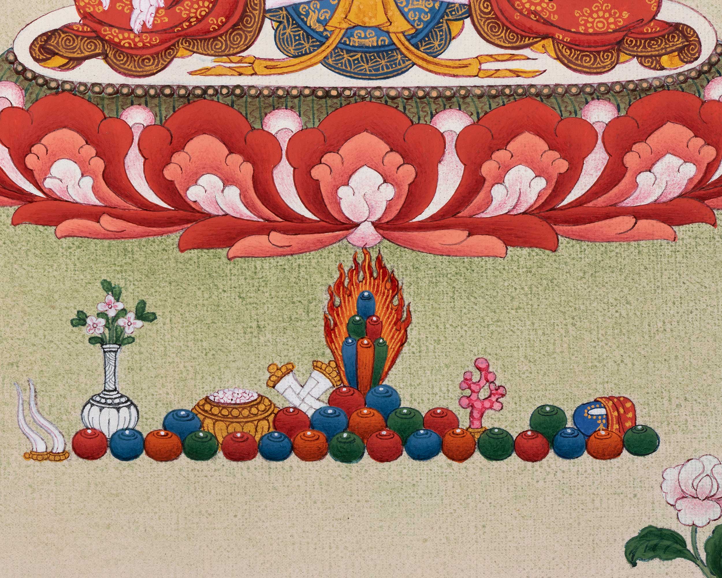 Small White Tara Thangka for Practice