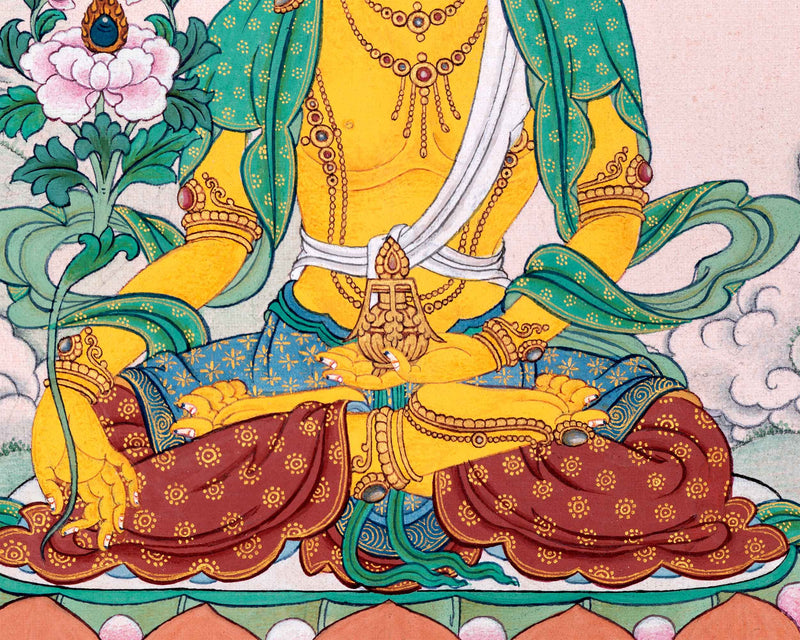 kshitigarbha: Bodhisattva of Earth Thangka