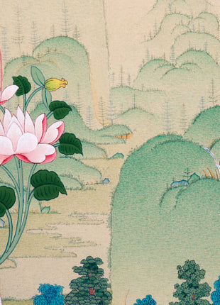 Radiant Grace: An Exquisite White Tara Thangka, Unique Depiction in Exceptional Quality