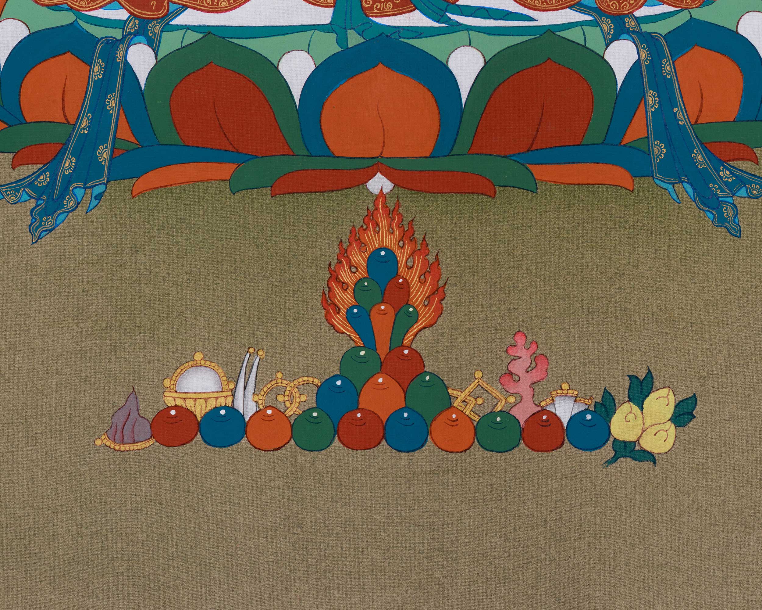 Thangka of Manjushri Bodhisattva | The Compassionate Deity of Wisdom and Clarity