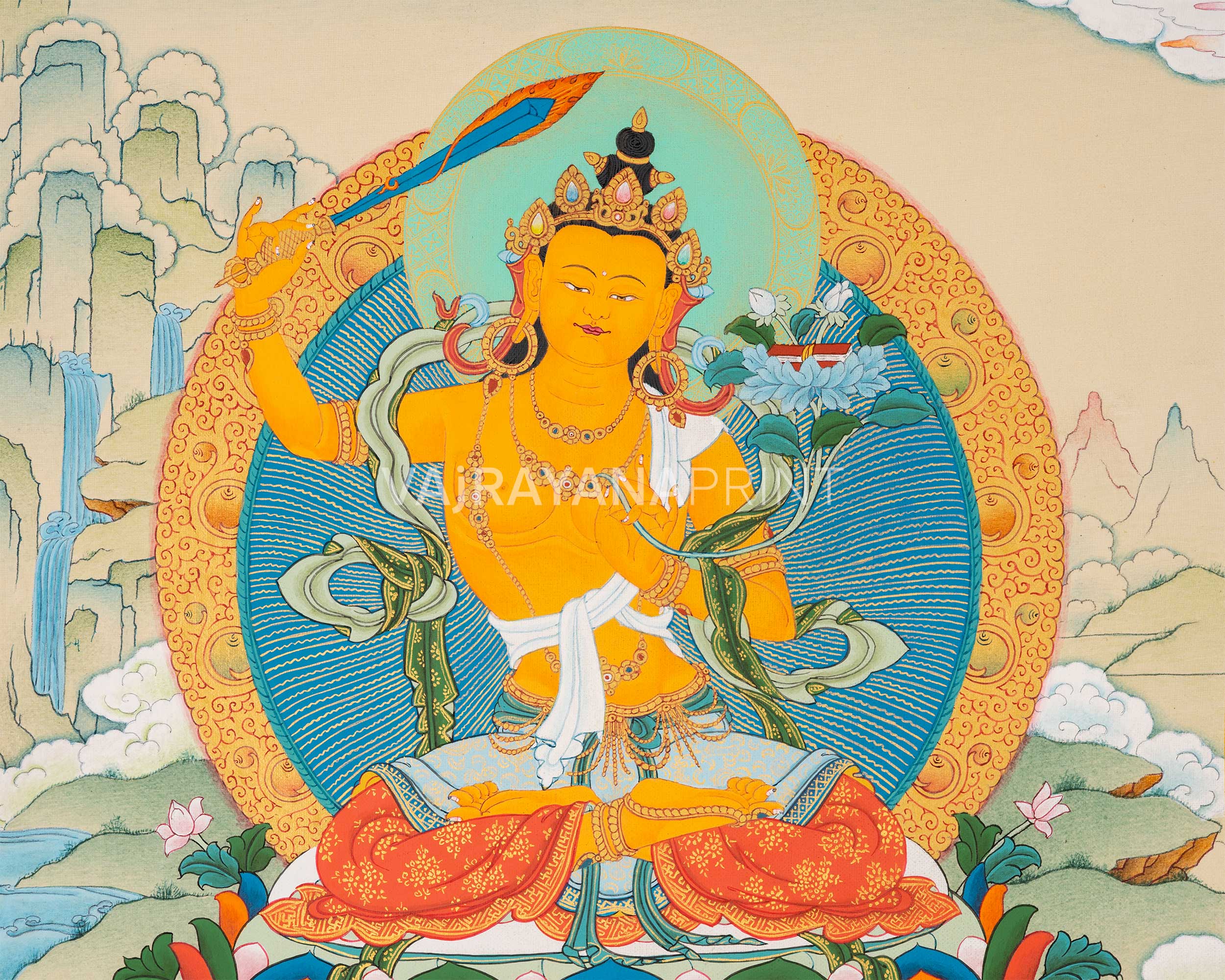 Chenresig-Manjushri-Vajrapani| Thangka Print Set
