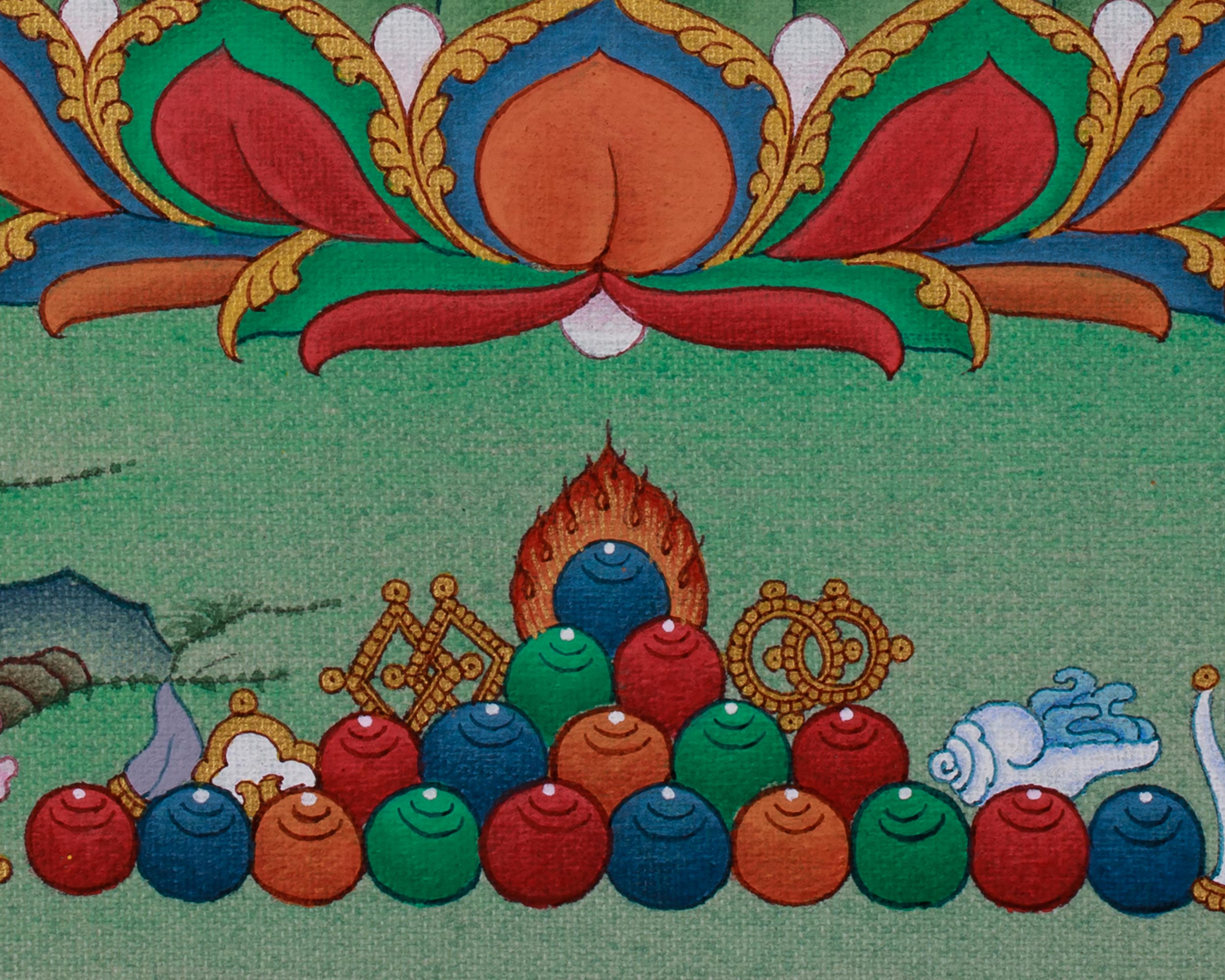 Divine Thangka of Shakyamuni Buddha | A Sacred Representation of Enlightenment
