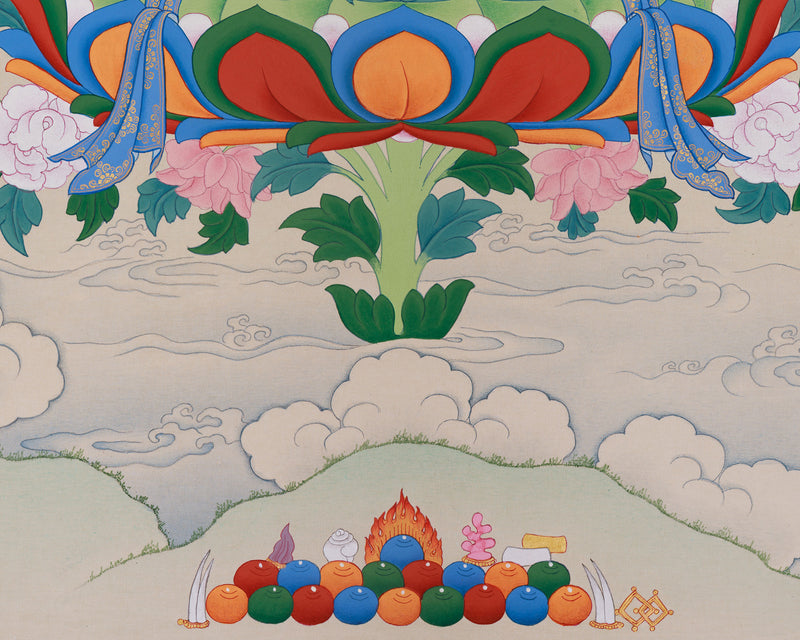 Wisdom Deity, Manjushri Thangka for Meditation | A Vision of Enlightened Wisdom