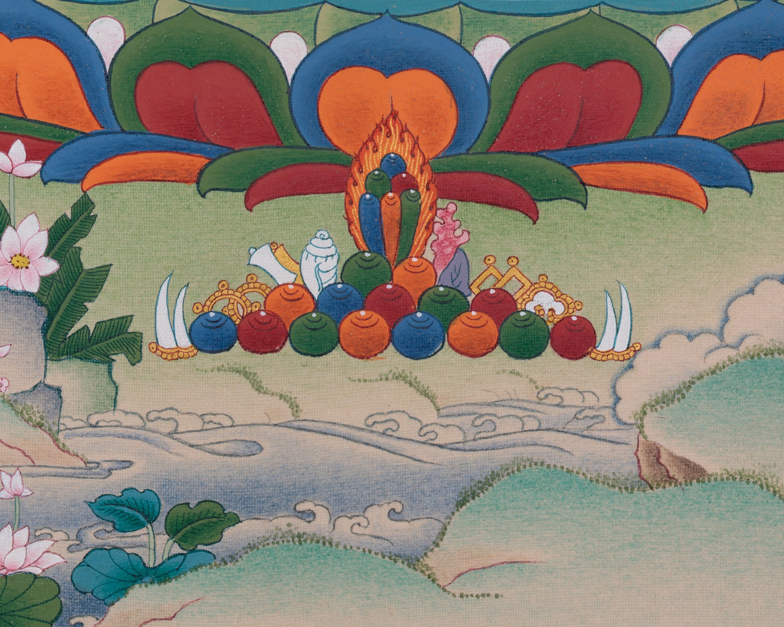 Goddess Namgyalma Thangka | Tibetan Longevity Deity