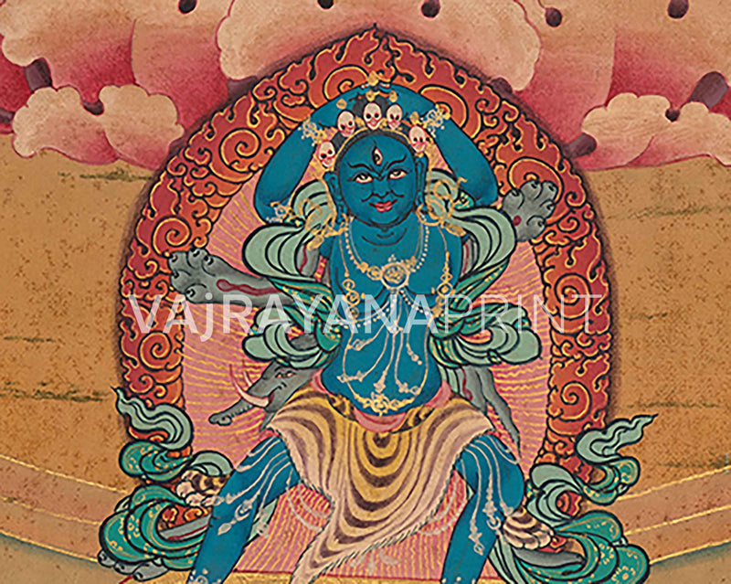 Karmapa Print | Karmapa Lama| Hand painted wall decor