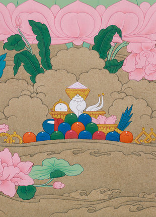 Supreme Healer Bhaisajyaguru Thangka | A Beacon of Health and Spiritual Enlightenment