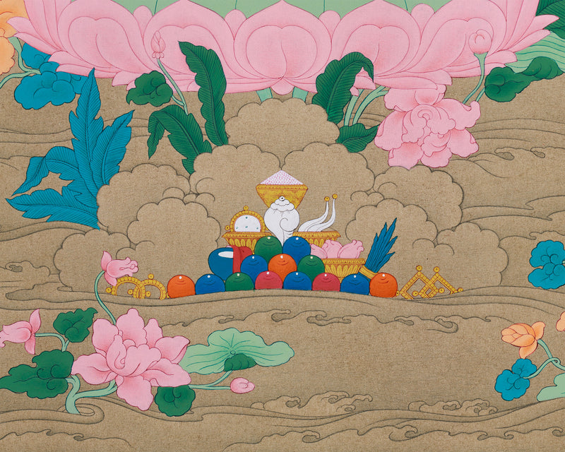 Supreme Healer Bhaisajyaguru Thangka | A Beacon of Health and Spiritual Enlightenment