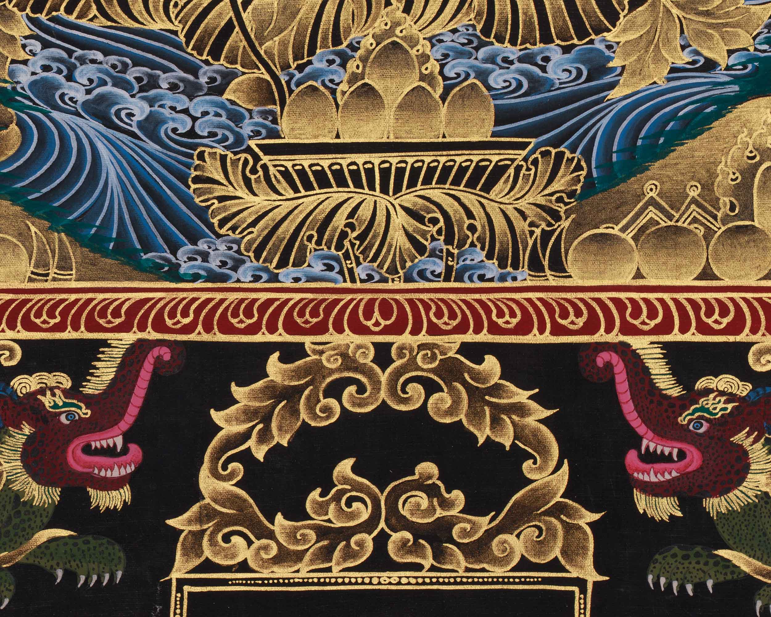 Bodhisattva Green Tara Art | Goddess of Compassion and Protection in Paubha Style