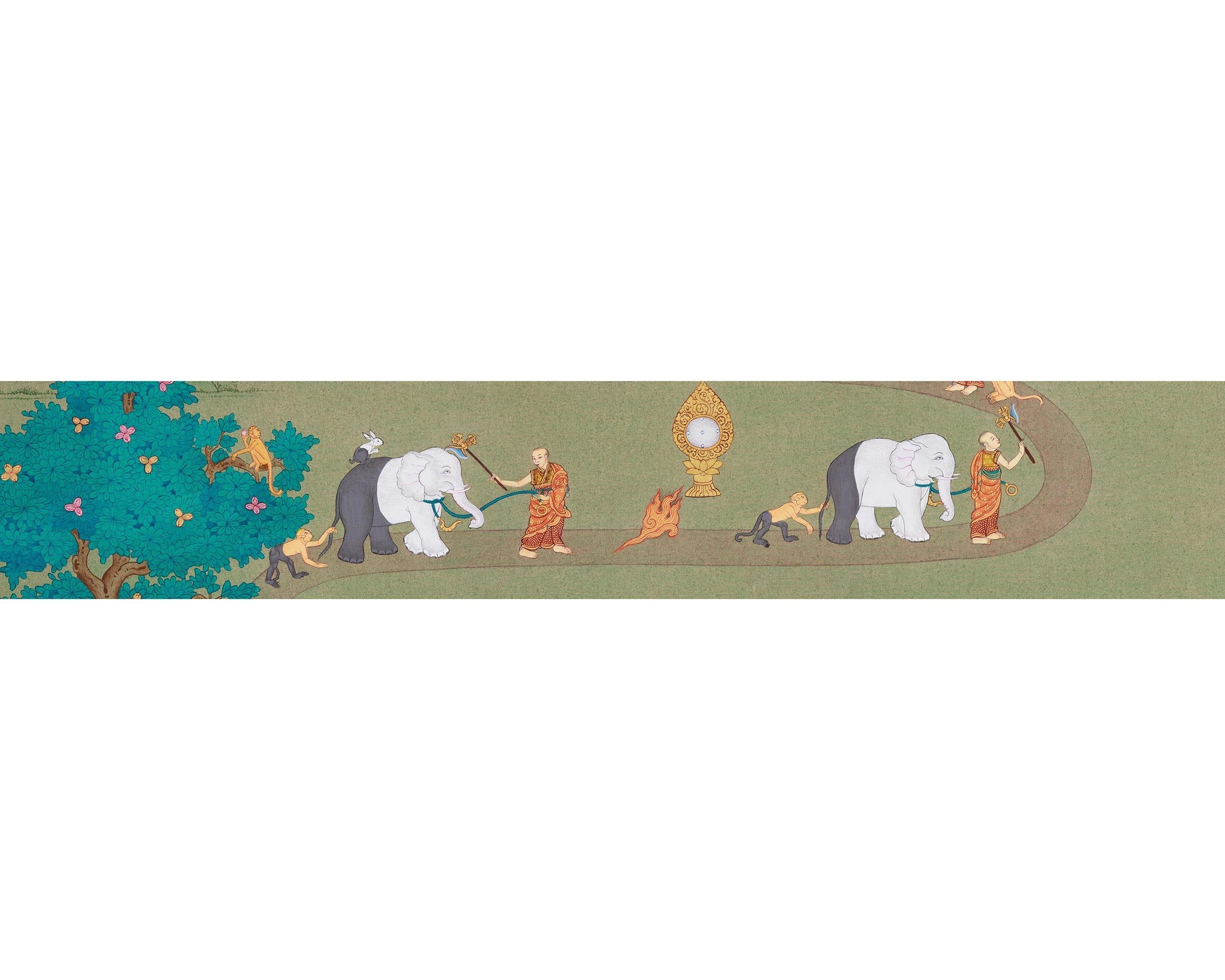 Samatha Thangka | Nine Stages Of Samatha Practice | Meditation Decor