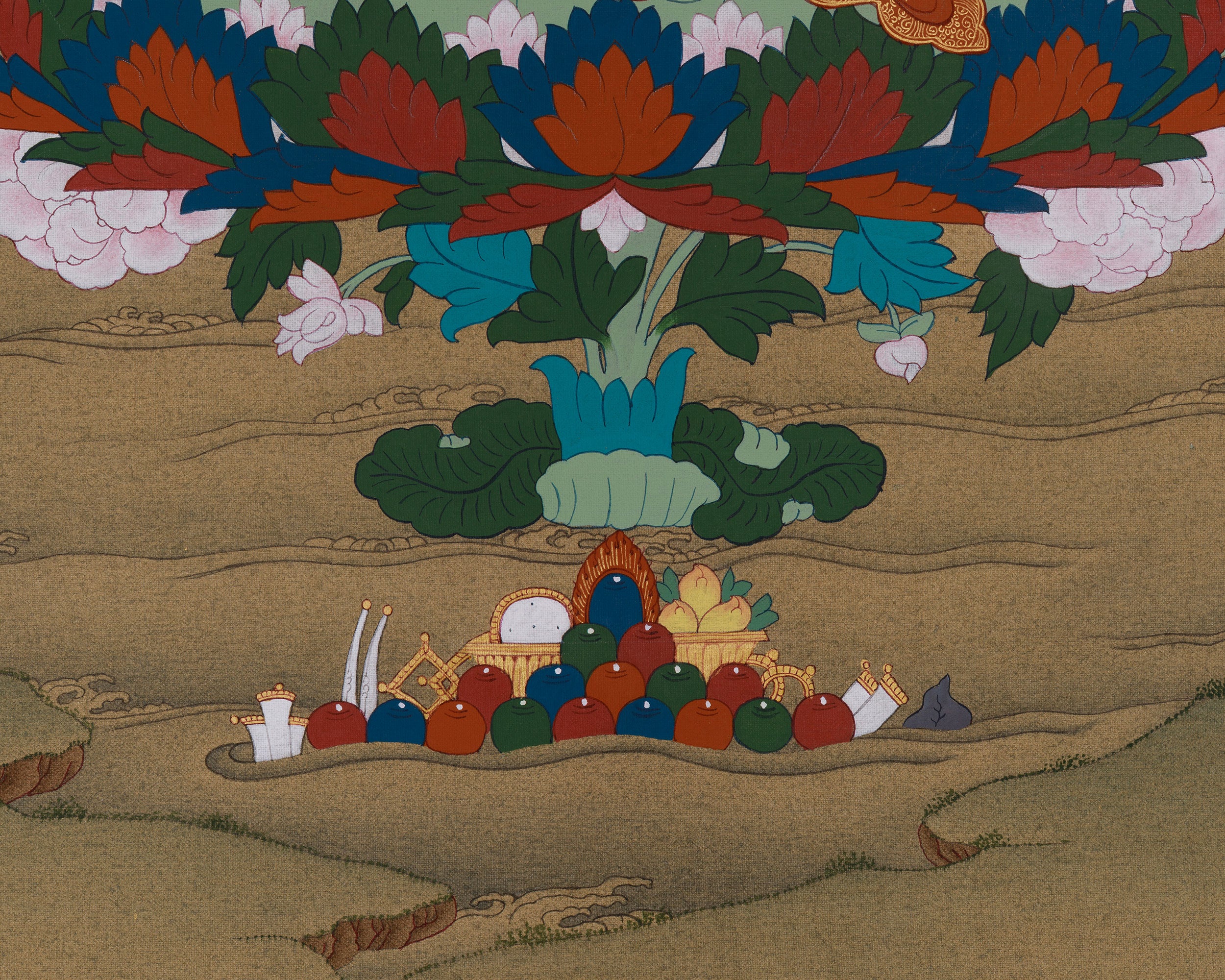Tantric Master Guru Rinpoche Thangka | Tibetan Wisdom and Protection Art