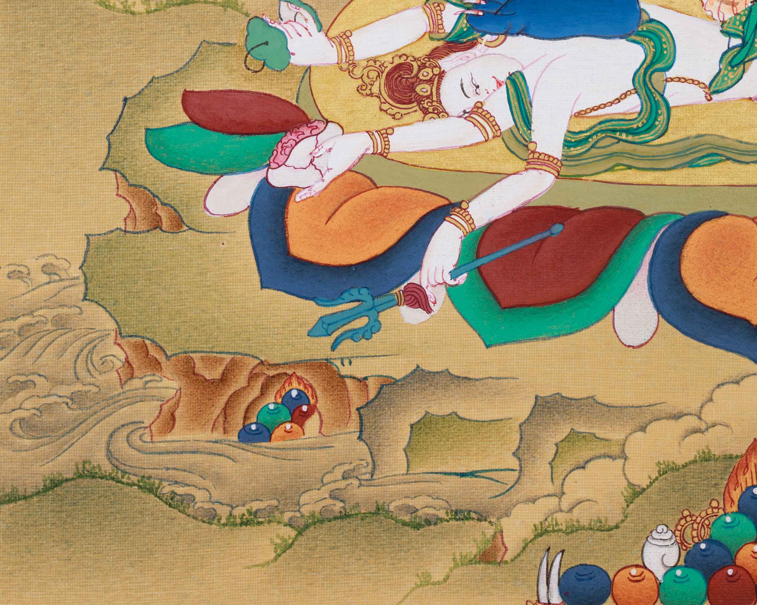Four-Armed Butadamara Vajrapani | Destroyer of Ignorance | Buddhist Guardian Deity