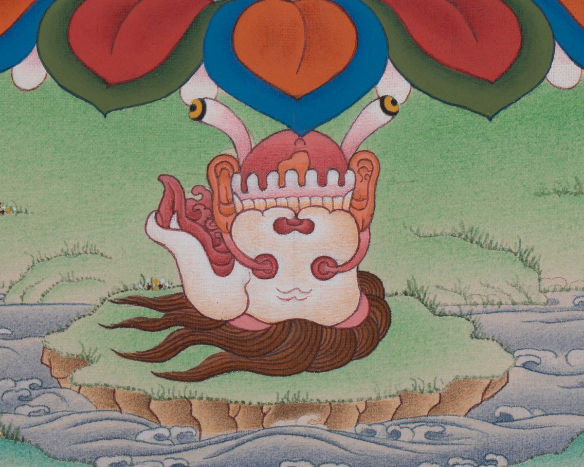 12 Armed Chakrasambhara Buddhist Art | Sacred Thangka of Tantric Wisdom and Transformation