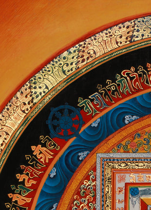 Hand Painted Kalachakra Mandala | Sacred Art of Enlightenment & Balance
