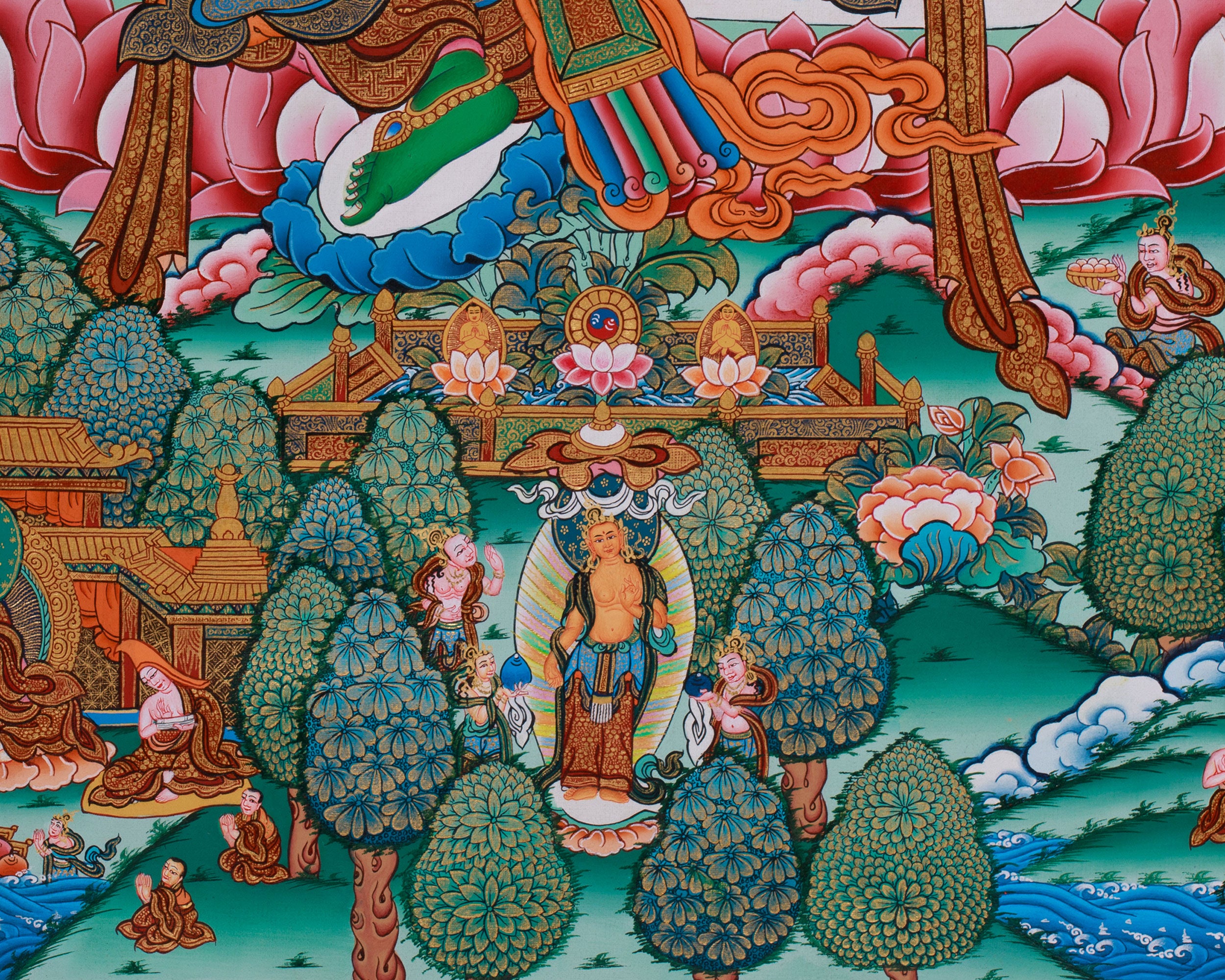 Turquoise Pure Land of Green Tara | Divine Realm of the Swift-Acting Bodhisattva of Compassion & Protection